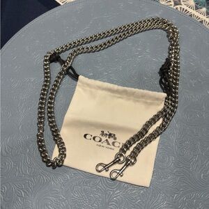 Coach silver dinky chain strap